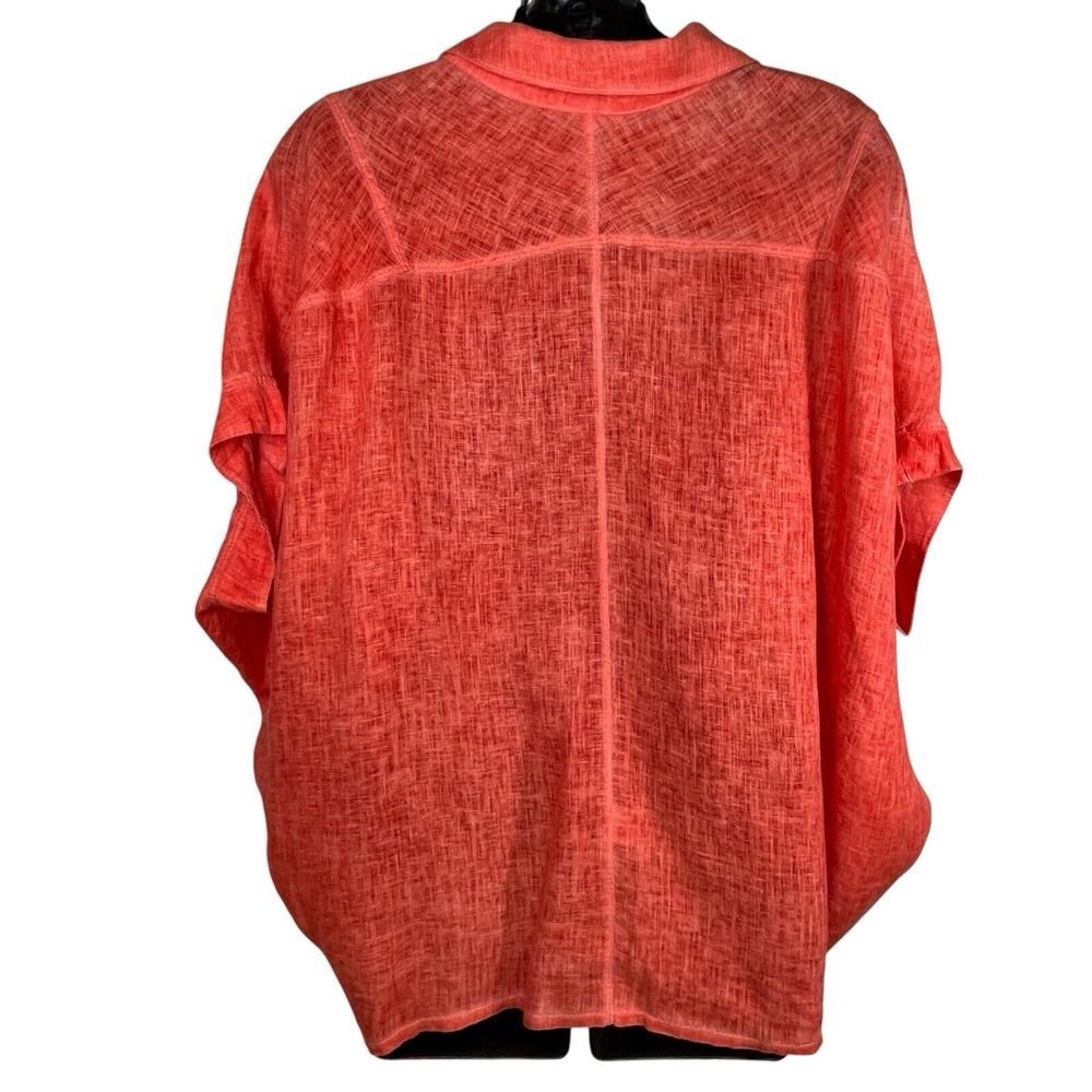 Inizio Made in Italy Womens Button Up Shirt Linen Cap Sleeve Size Med 100% Linen - Picture 11 of 15